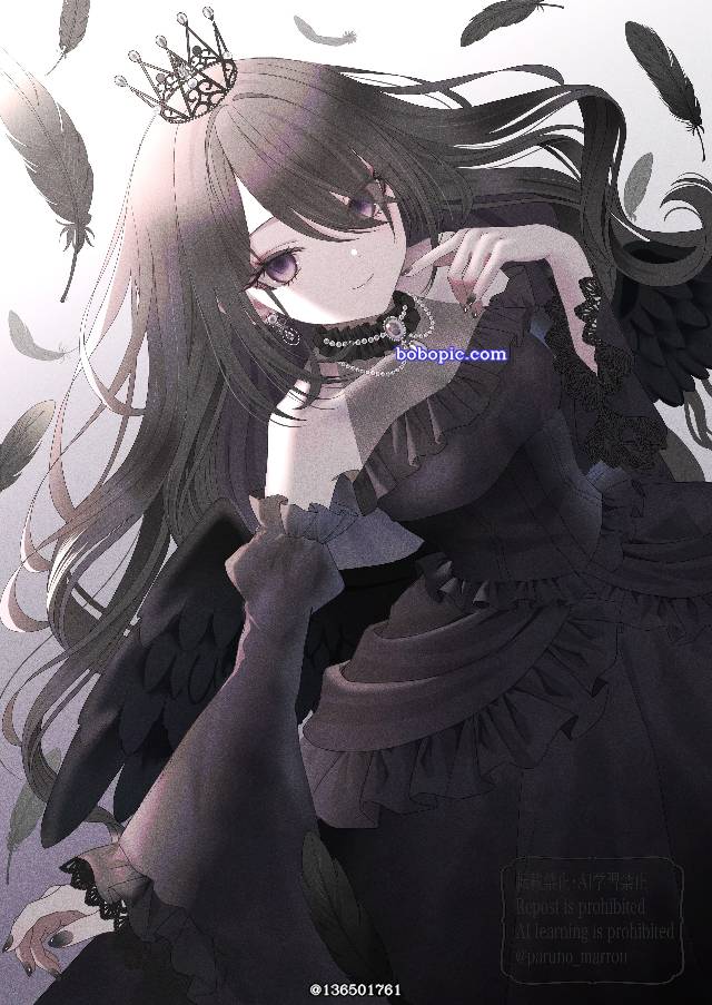 女孩子, 黑发, 裙子