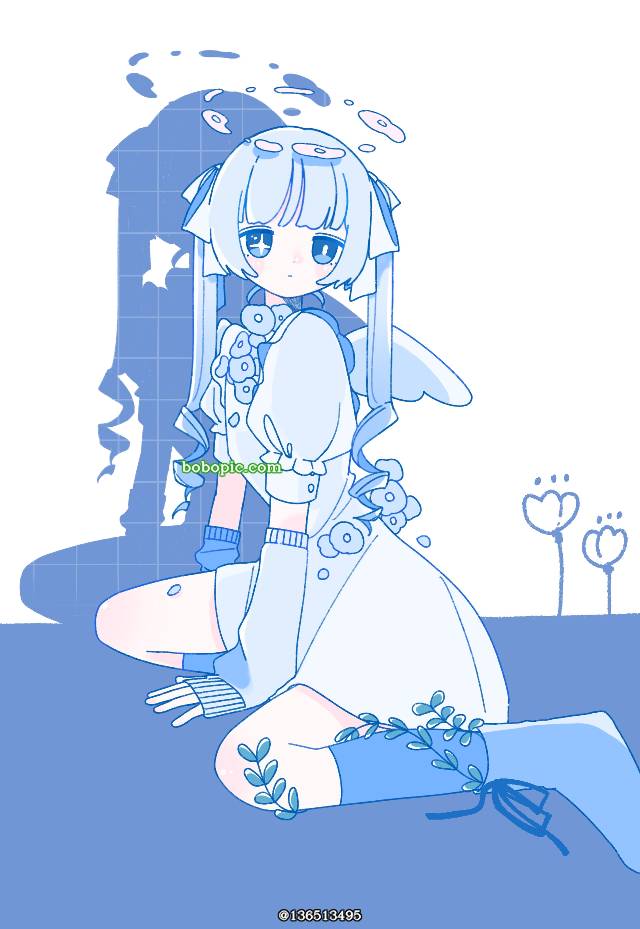 女孩子, 插画, digital illustration, original illustration, angel, 原创, 双马尾