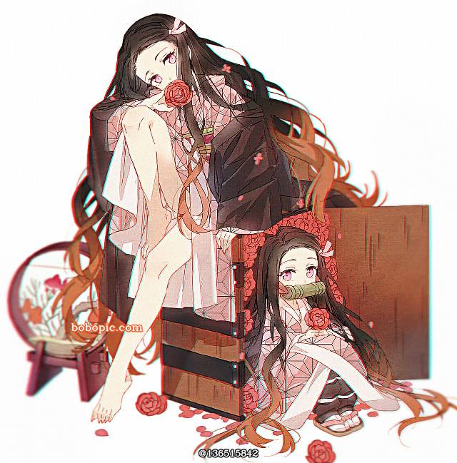 鬼灭之刃, 灶门祢豆子, Demon Slayer 500+ bookmarks, 腿