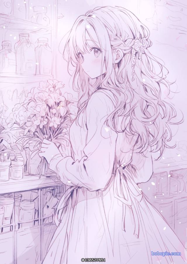 原创, 涂鸦, sketch, flower, 线稿, 插画
