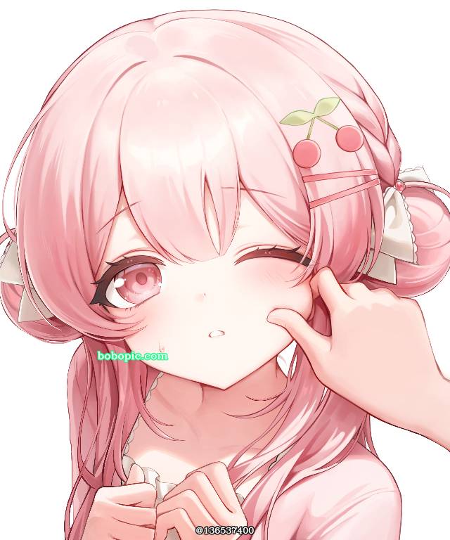 女孩子, 粉色头发, 原创, 双马尾, 团子头, 可爱