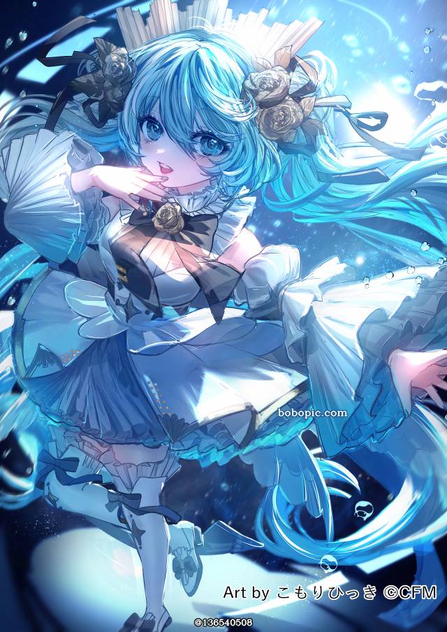 初音未来, 女孩子, Hatsune Miku, Hatsune Miku symphony, 水下, VOCALOID 100收藏