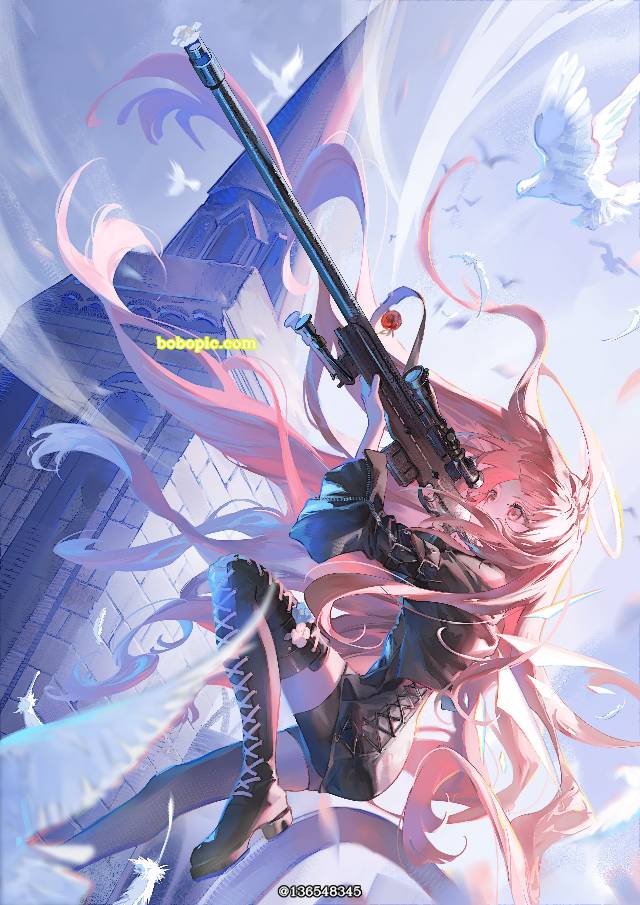 明日方舟, Arknights, Lemuen (Arknights), Lemuen, armed girls, 系带过膝长靴, 粉色头发