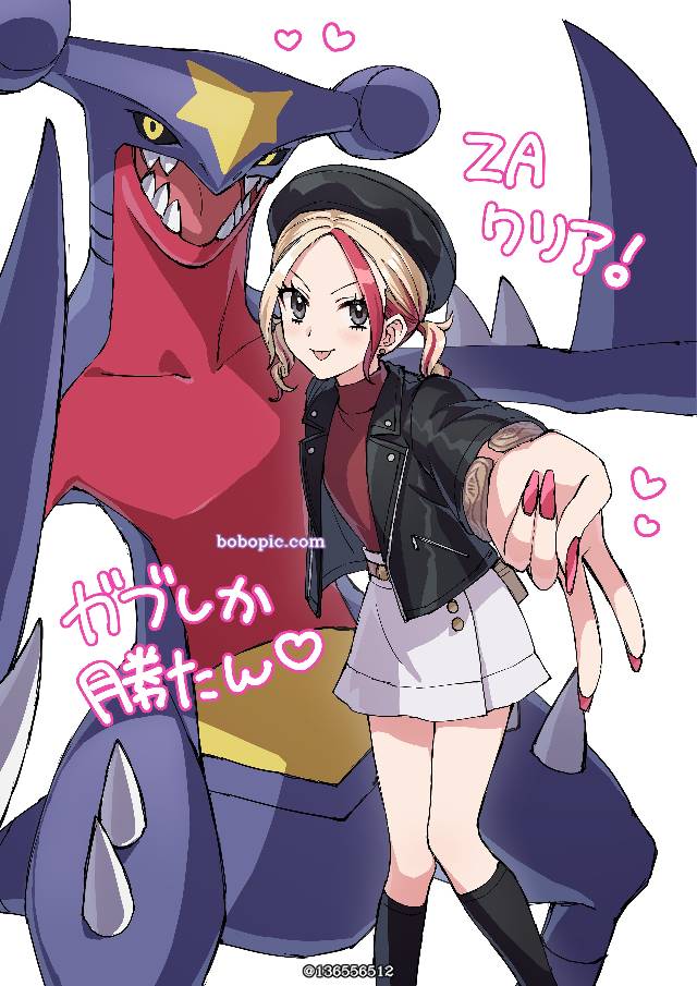 garchomp, peace sign