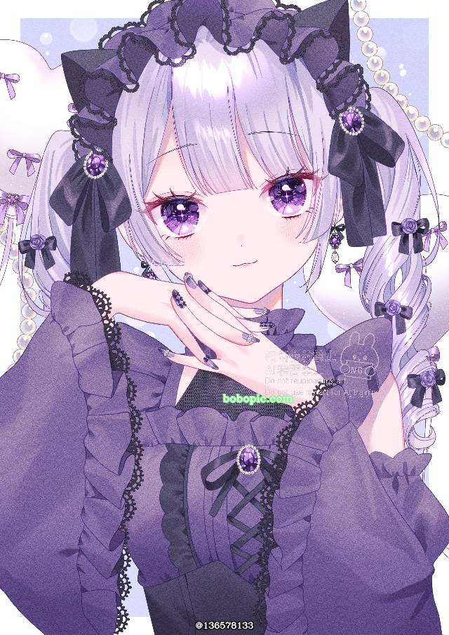 原创, 女孩子, 银发, 双马尾, 哥特萝莉, gothic