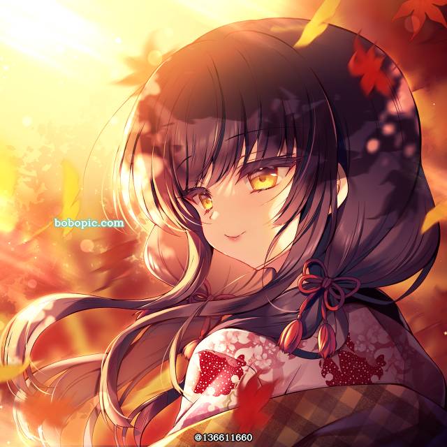 原创, 女孩子, autumn, 和服