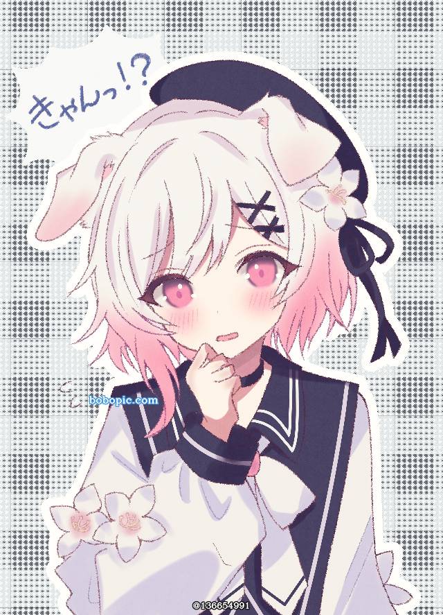 Mano mackerel, 魔法少女的魔女审判, Sakuraba Ema, dog ears, 兽耳, 兽耳