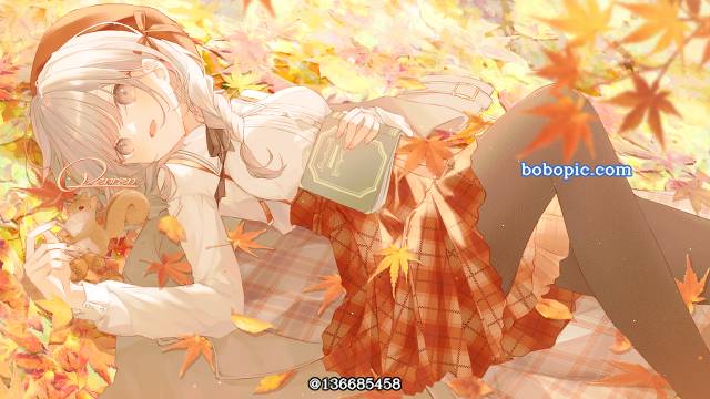 原创, 女孩子, autumn, autumn leaves