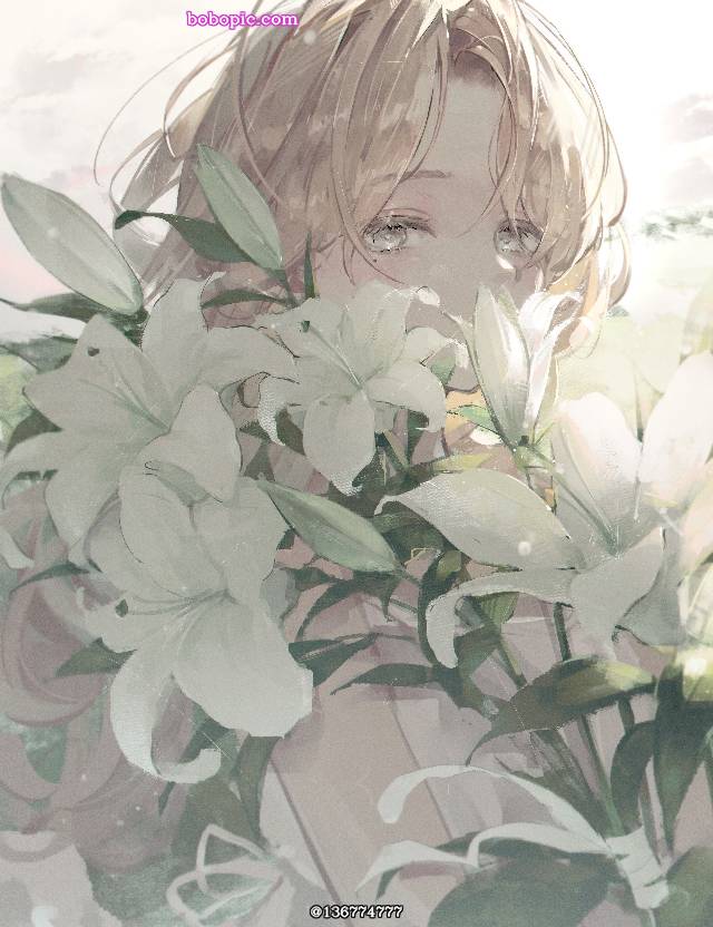 原创, Yuri, 花和女孩子