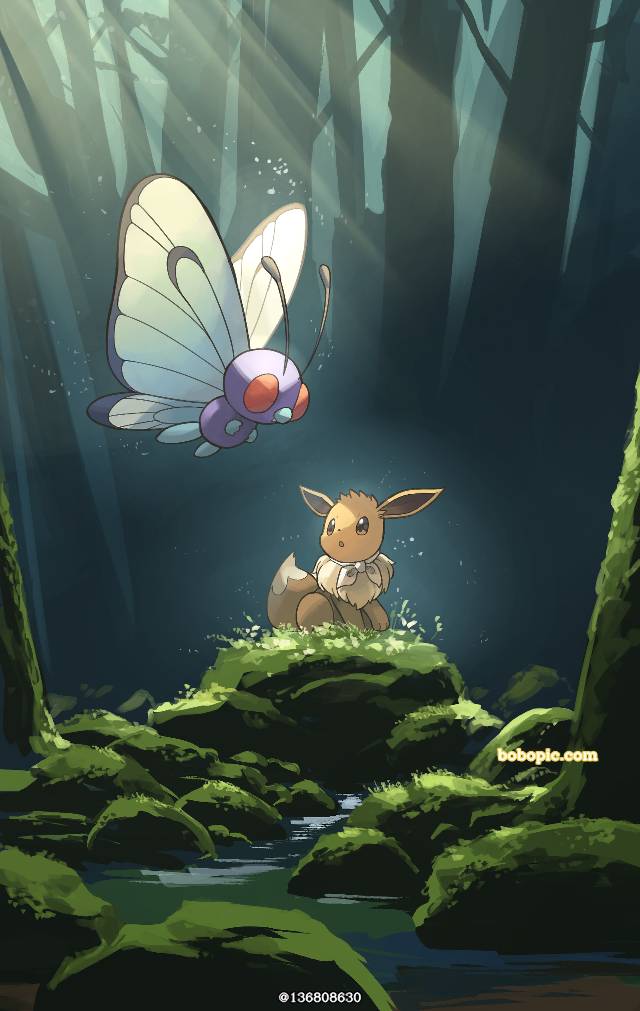 精灵宝可梦, 伊布, Butterfree, incredibly cute