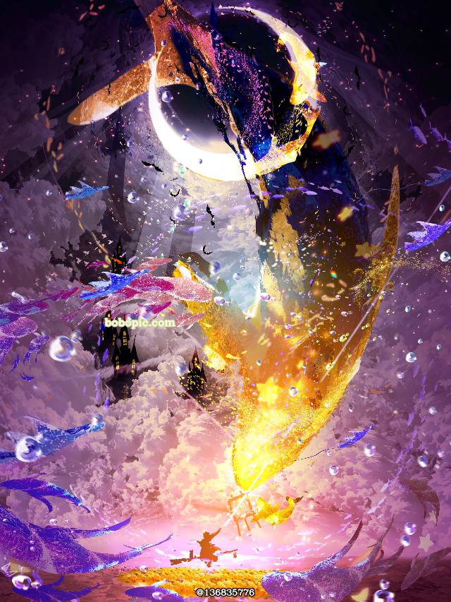 万圣节, 原创, 插画, 原创, 风景, 女孩子, background, fantasy