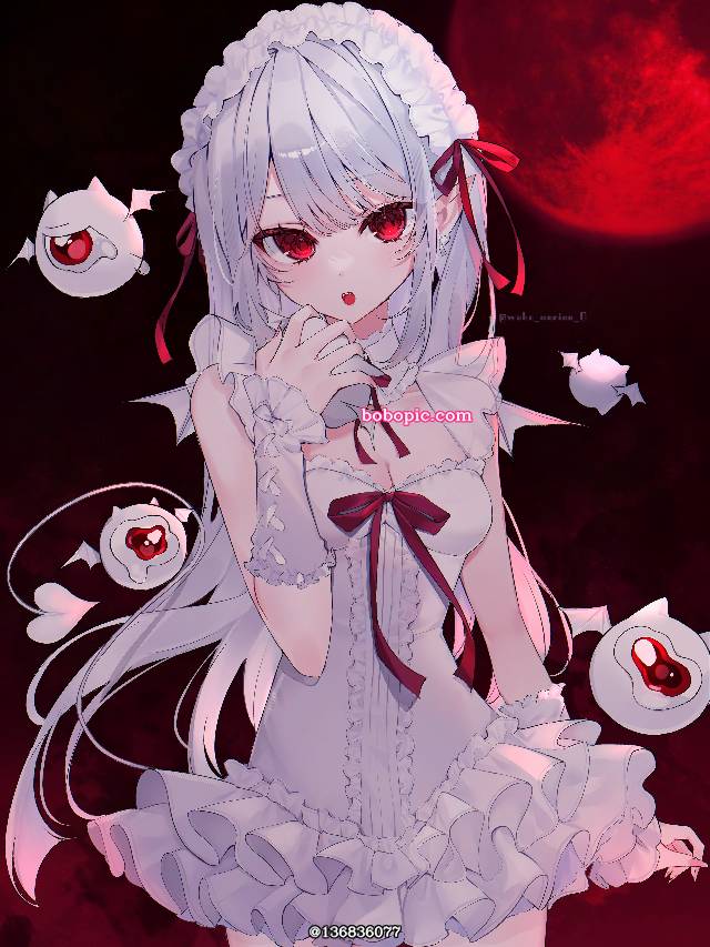 原创, 原创, 女孩子, red eyes