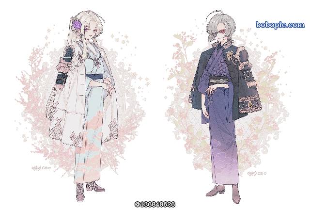 young girl, 原创, 插画, 裙子, 女孩子, Rococo