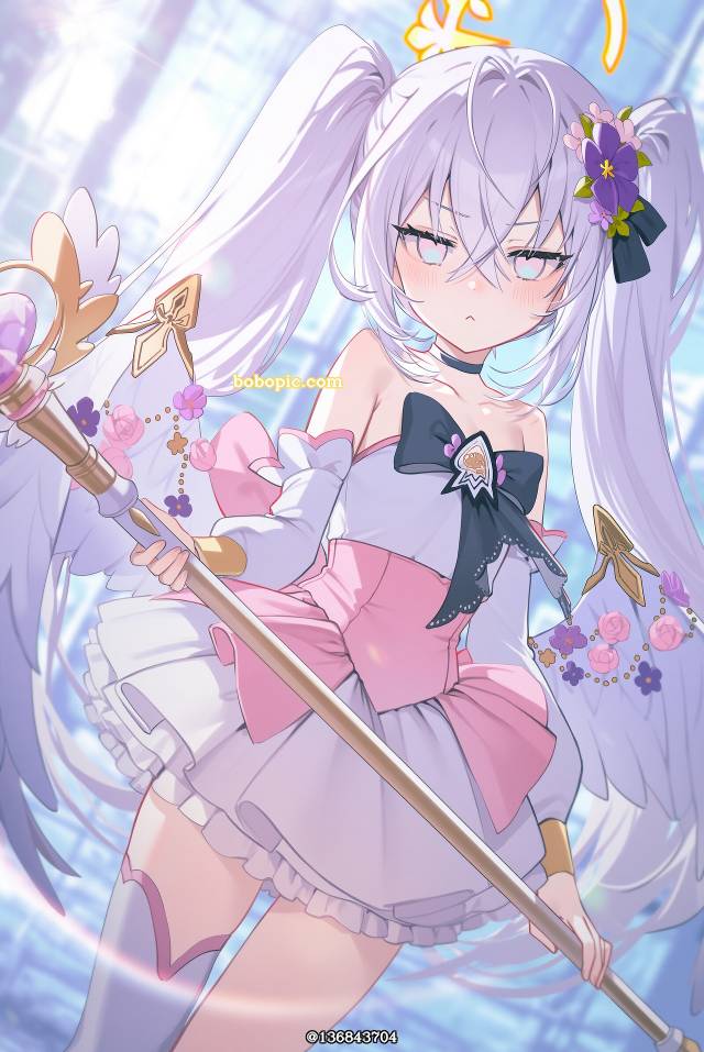 AI 画作, 女孩子, 萝莉, 碧蓝档案, Shirasu Azusa, magical girl