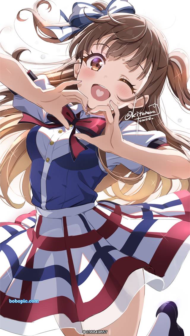 闪耀路标, Kyoka Tamaki, two-side up, 双手比心, sunglasses