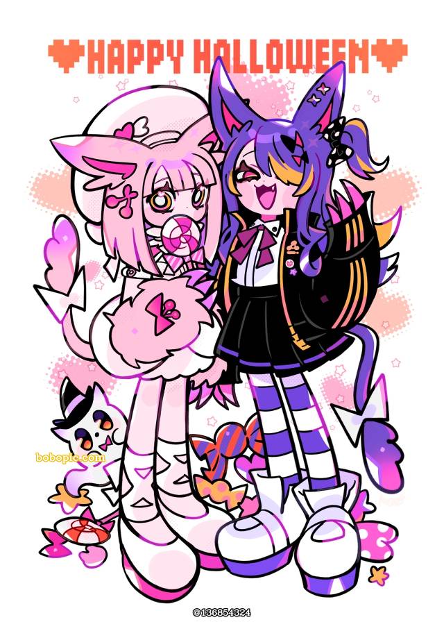 原创, 女孩子, 原创, Q版, 万圣节