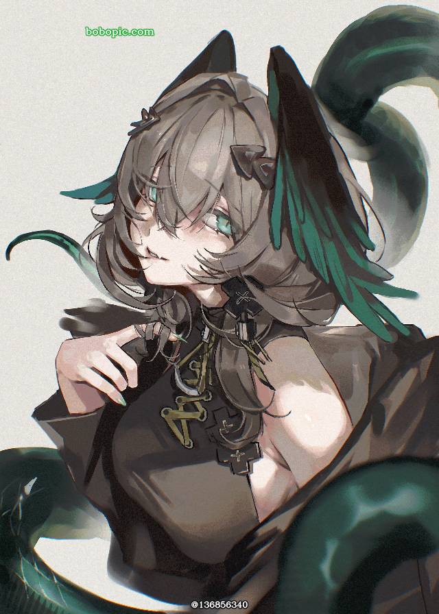 Holhaya, Arknights, 欧派, 兽耳, snake, Ho'olheyak, 明日方舟, 女孩子, Ho'olheyak (Arknights)