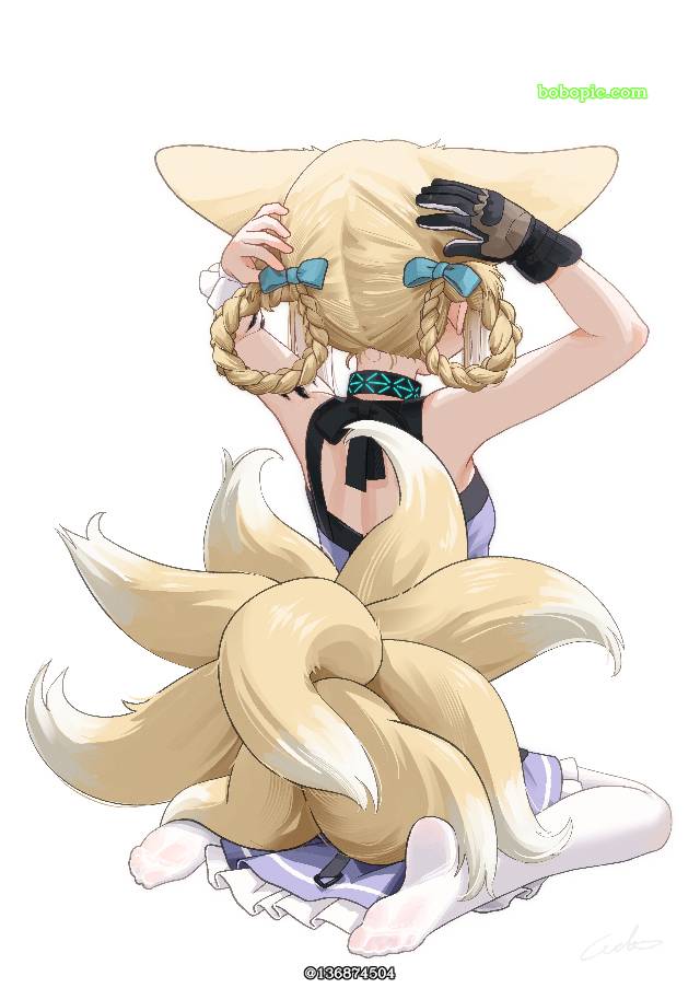 明日方舟, Arknights, 铃兰（明日方舟）, lily of the valley, 尾巴, nine-tailed fox, 脚底