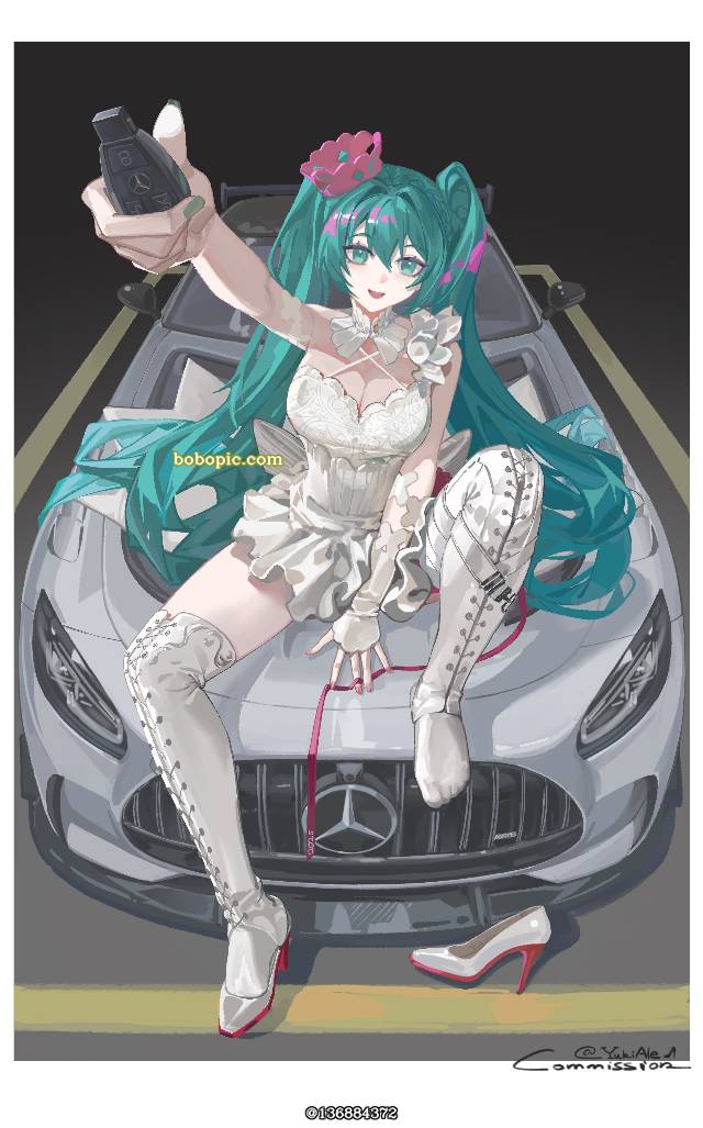 初音未来, 女孩子, 原创, 高跟鞋, 美腿, 赤脚