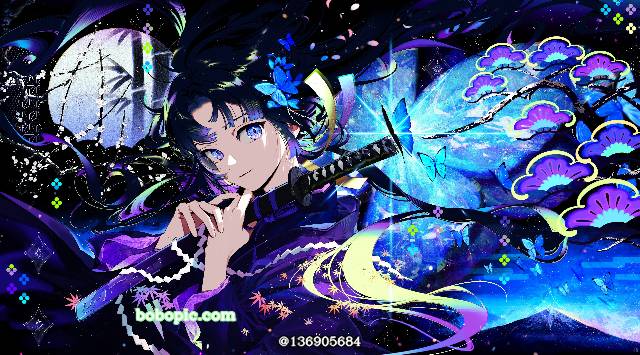 原创, 蓝, 原创, 和服, 日本刀, solo exhibition, 和风