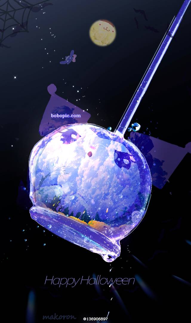 风景, Kuromi, sanrio, 插画, 动画