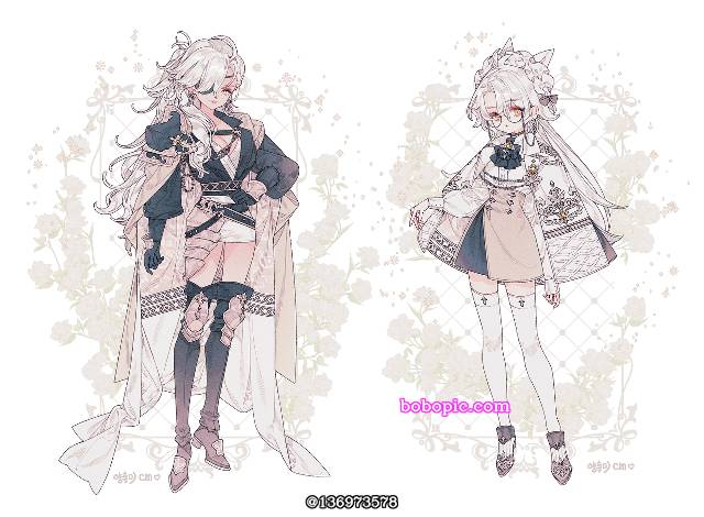 young girl, 原创, 插画, 裙子, 女孩子, Rococo