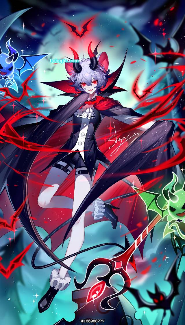 恶魔, 原创, red eyes, 吸血鬼