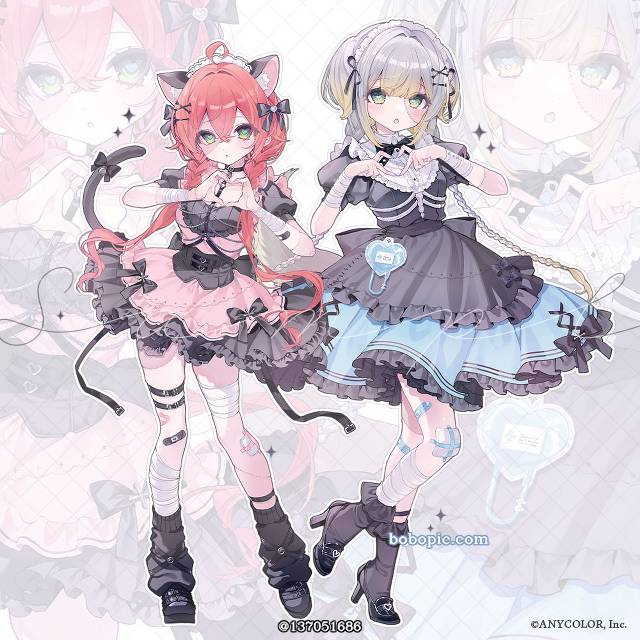 彩虹社, 商业绘图, Shioriha Ruri, 女孩子, 虚拟主播, 女仆, 僵尸