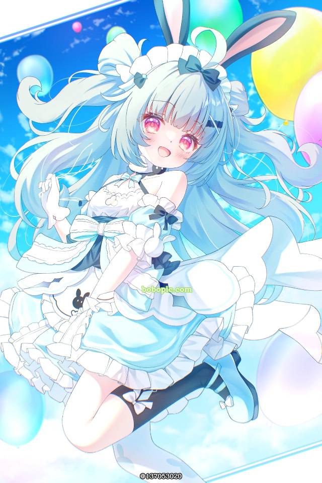 虚拟主播, bunny ears, 女孩子