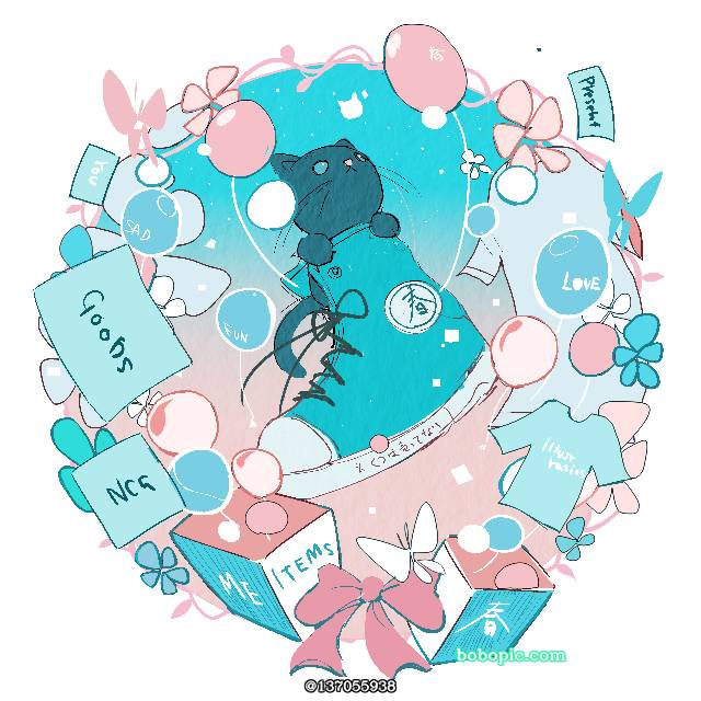 女孩子, 插画, 原创, 原创, young girl, digital illustration, 黑猫