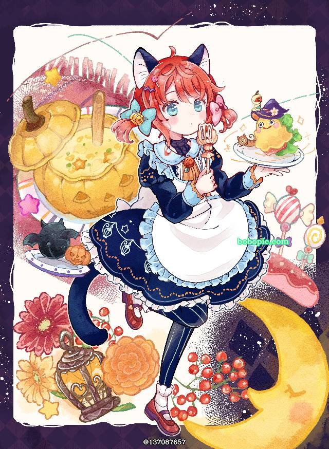 女孩子, 原创, 原创, pumpkin, cat ears