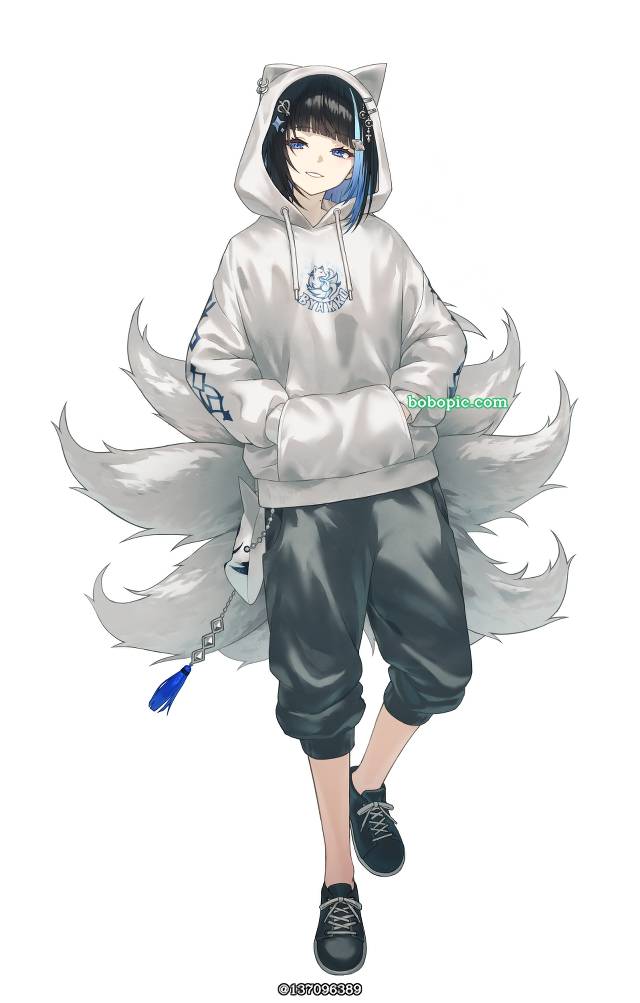 cat ear hoodie, 尾巴