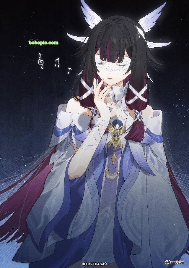 Columbina (Genshin Impact), Genshin Impact, 哥伦比娅（原神）, closed eyes