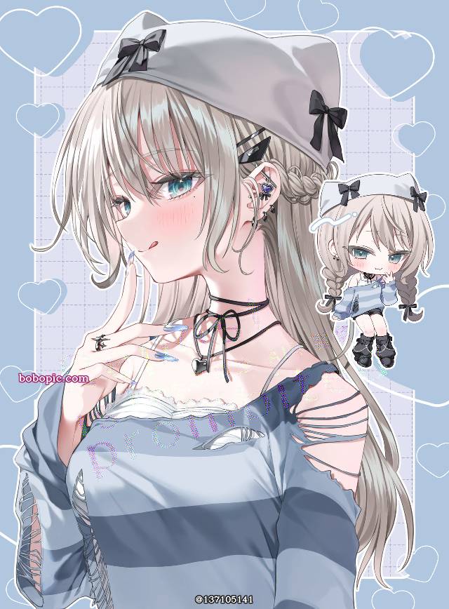 女孩子, 美甲, 衣服破碎