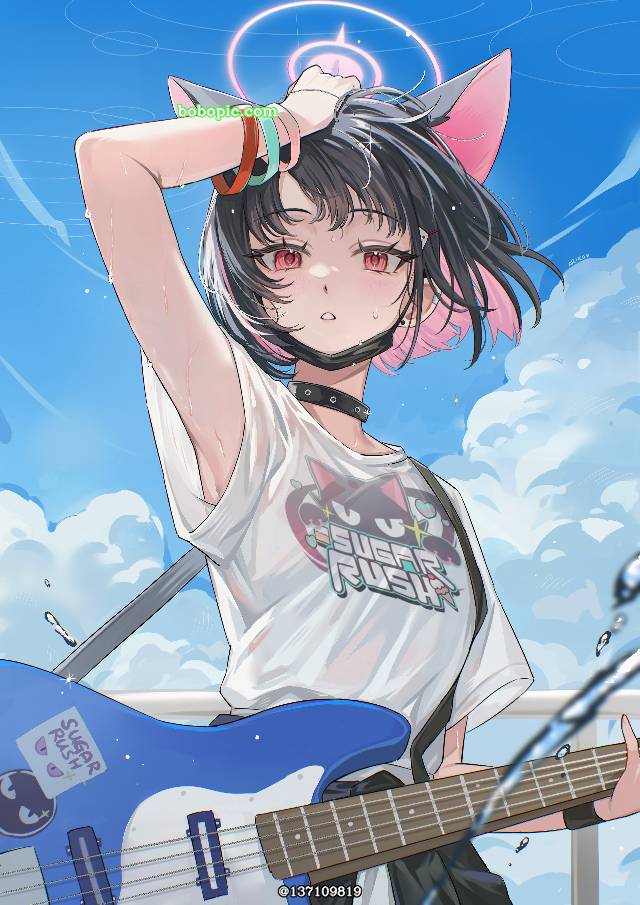 露腋, short sleeves, rolled sleeves, 腋下