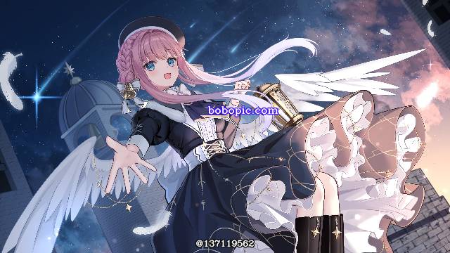 女孩子, angel, 商业绘图, 粉色头发