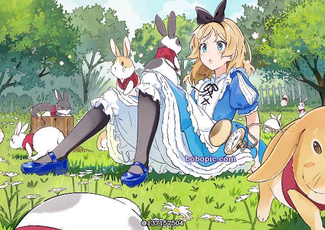 原创, 女孩子, 爱丽丝梦游仙境, 爱丽丝, drawers