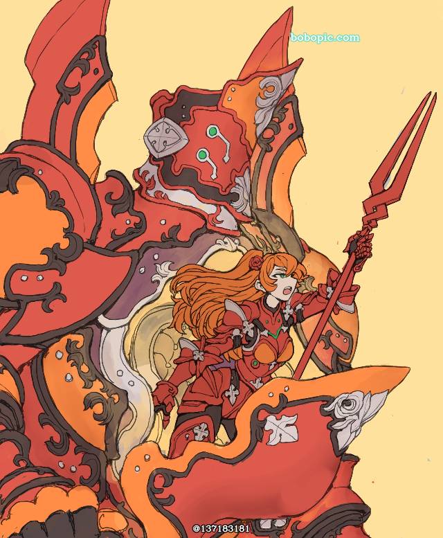 机械, 机器人, 女骑士, character visual, 女孩子