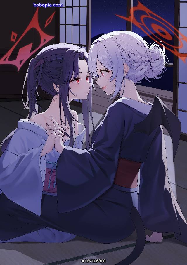 碧蓝档案, Aikiyou Fuuka, Kurotate Haruna, yuri, Aikiyou Fuuka/Kurotate Haruna