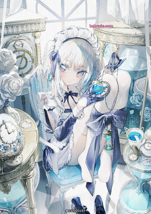 原创, 女孩子, 原创, young girl, 白发