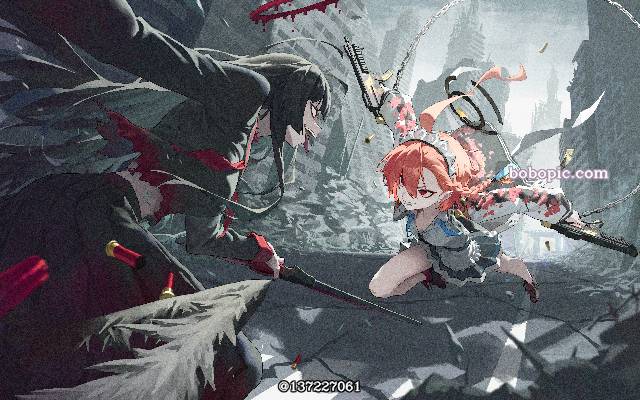 碧蓝档案, Mikan Neru, Kenzaki Tsurugi, battle