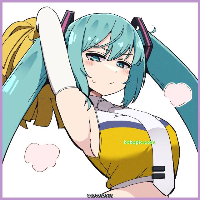 初音未来, 西木野真姬, Ume Hanami, 金色暗影, 白银诺艾尔, 拉拉队员, 学生泳衣, gym uniform, 灯笼裤