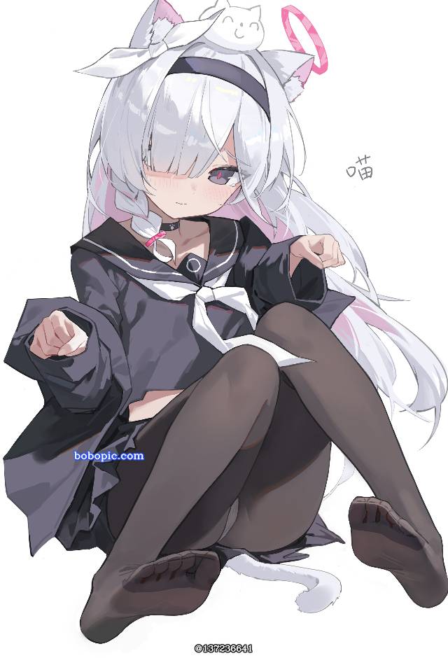 碧蓝档案, 脚指, uniform, 黑丝袜, Plana (Blue Archive)