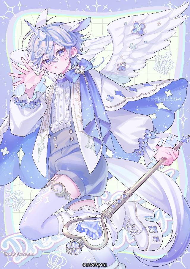 原创, 原创, 男孩子, 独角兽, 天马, 兽耳