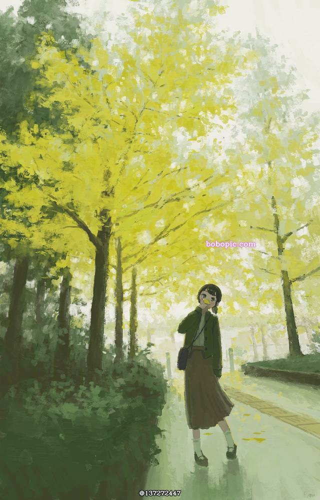 原创, 风景, background, 女孩子, backlighting, 气味