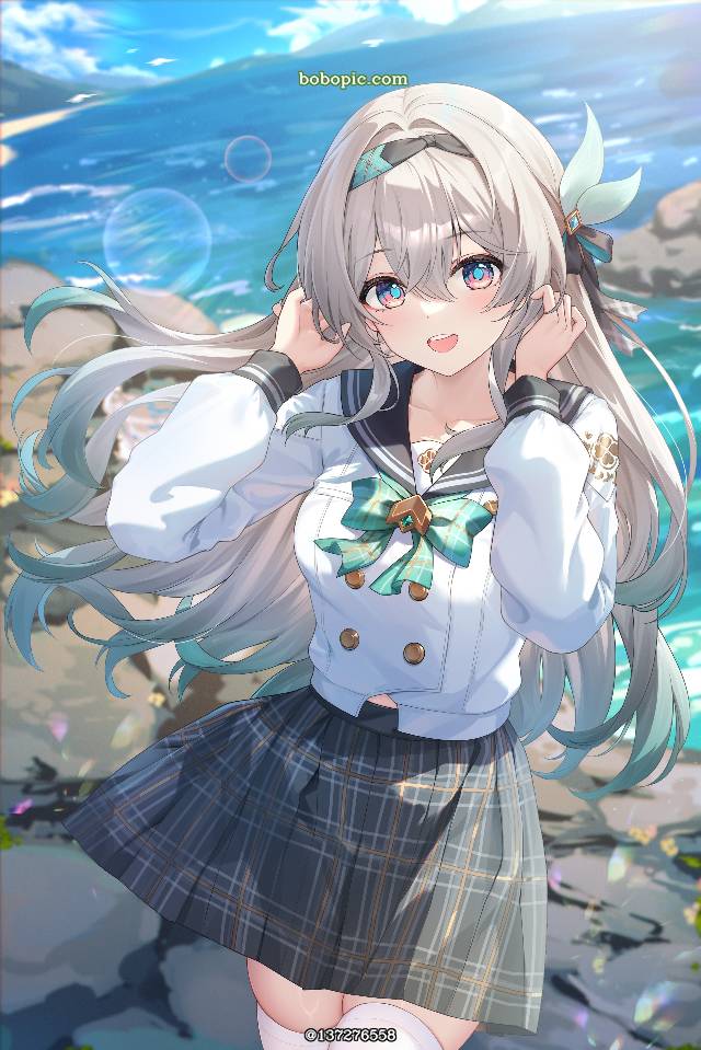 女孩子, 崩坏：星穹铁道, sailor suit, Firefly, uniform, Honkai: Star Rail, 崩坏：星穹铁道1000收藏, 流萤「春日手信」