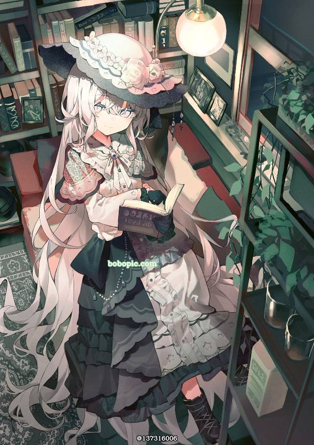 魔法少女的魔女审判, Mano mackerel, 插画, 女孩子, young girl, 白发