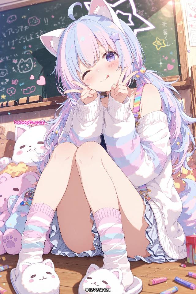 宇泽玲纱, 女孩子, AI 画作, 碧蓝档案