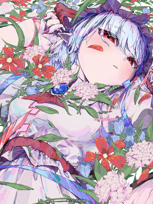 东方, 东方Project, 插画, 女孩子, 蕾米莉亚·斯卡蕾特, 蕾米莉亚