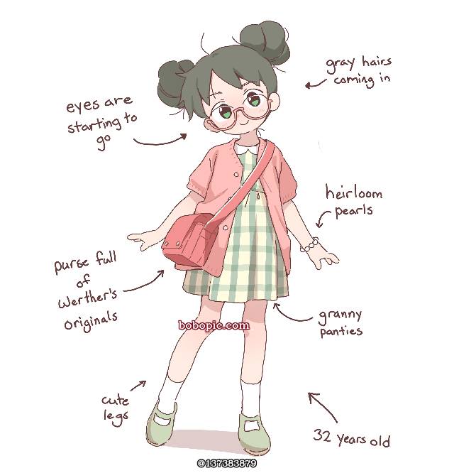 女孩子, 眼镜, dango, old loli